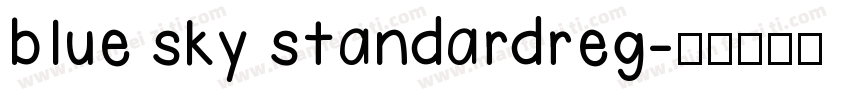 blue sky standardreg字体转换